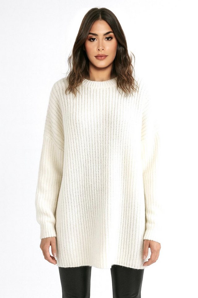 Worldclassca Longpullover WORLDCLASSCA Damen Oversize Strickpulllover Lang Pulli Dick Winter Neue Kollektion - Stilvolle und gemütliche Strickmode für Damen von Worldclassca