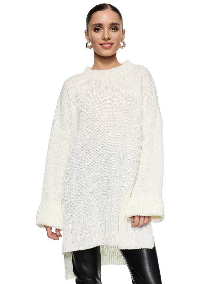 Worldclassca Longpullover WORLDCLASSCA Damen Oversize Strickpulllover Lang Pulli Oberteil Neue Kollektion - Stilvolle und gemütliche Strickmode für Damen von Worldclassca