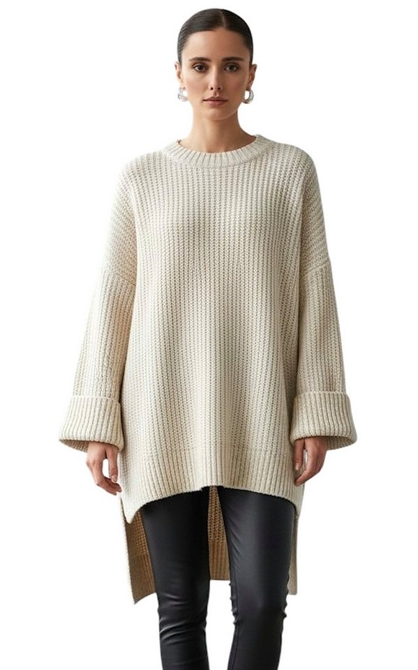 Worldclassca Longpullover WORLDCLASSCA Damen Oversize Strickpulllover Lang Pulli Oberteil Neue Kollektion - Stilvolle und gemütliche Strickmode für Damen von Worldclassca