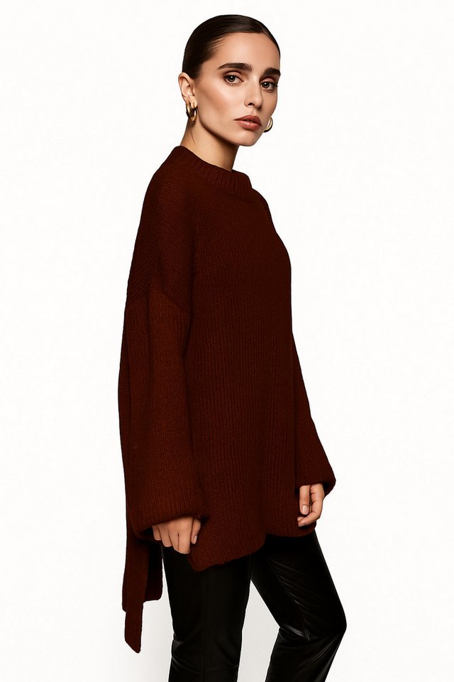 Worldclassca Longpullover WORLDCLASSCA Damen Oversize Strickpulllover Lang Pulli Oberteil Neue Kollektion - Stilvolle und gemütliche Strickmode für Damen von Worldclassca