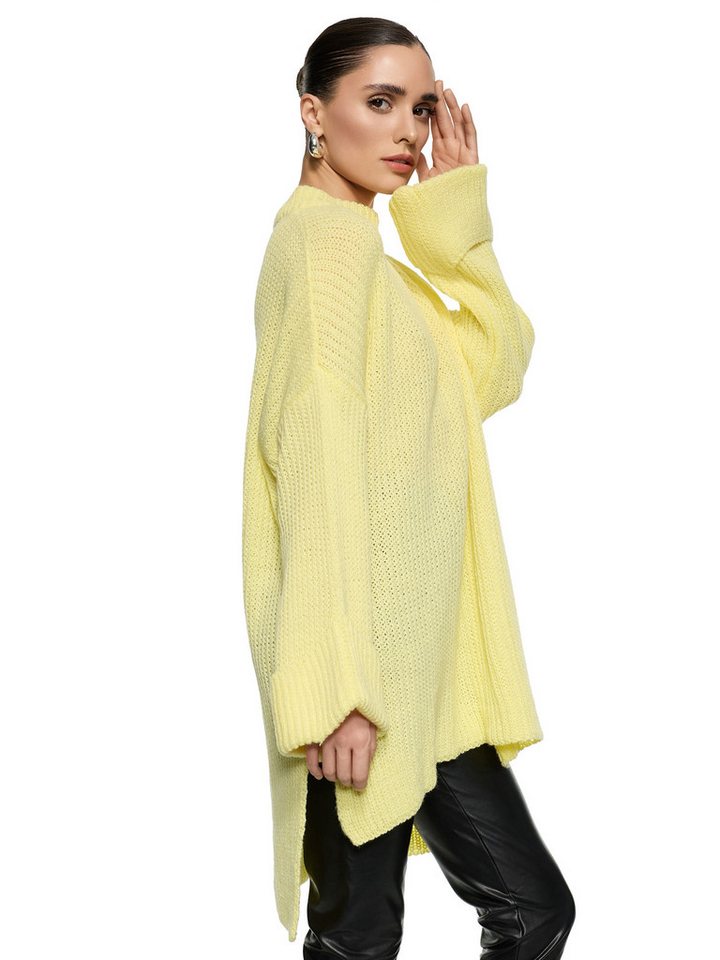 Worldclassca Longpullover WORLDCLASSCA Damen Oversize Strickpulllover Lang Pulli Oberteil Neue Kollektion - Stilvolle und gemütliche Strickmode für Damen von Worldclassca