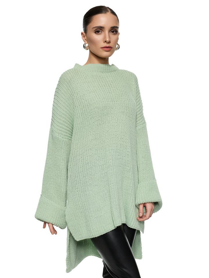 Worldclassca Longpullover WORLDCLASSCA Damen Oversize Strickpulllover Lang Pulli Oberteil Neue Kollektion - Stilvolle und gemütliche Strickmode für Damen von Worldclassca