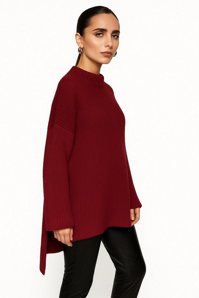 Worldclassca Longpullover WORLDCLASSCA Damen Oversize Strickpulllover Lang Pulli Oberteil Neue Kollektion - Stilvolle und gemütliche Strickmode für Damen von Worldclassca