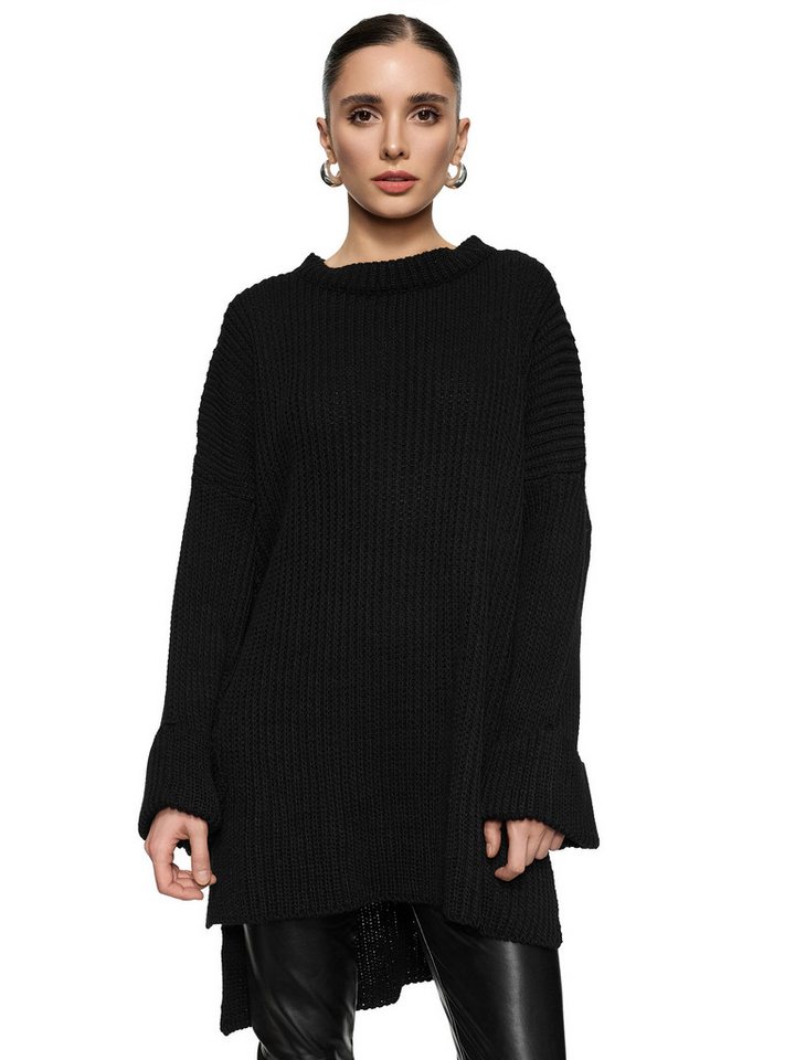 Worldclassca Longpullover WORLDCLASSCA Damen Oversize Strickpulllover Lang Pulli Oberteil Neue Kollektion - Stilvolle und gemütliche Strickmode für Damen von Worldclassca