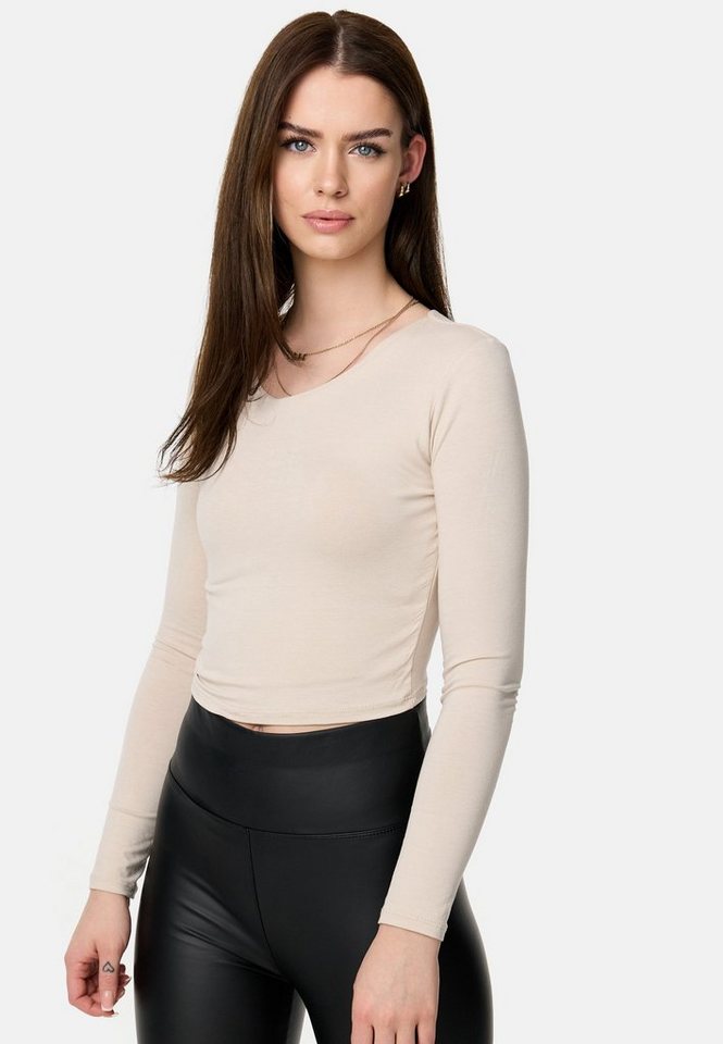 Worldclassca Longsleeve Worldclassca Longsleeve Basic Shirt Uni Crop T-Shirt Langarm Rundhals von Worldclassca