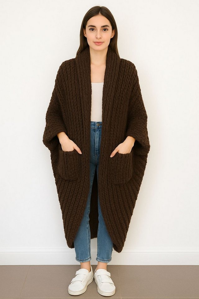 Worldclassca Longstrickjacke Worldclassca Oversize Strickjacke Lang Cardigan Strickmantel Pullover Neue Kollektion - Stilvolle und gemütliche Strickmode für Damen von Worldclassca