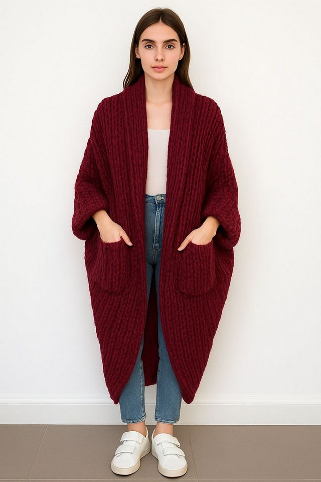 Worldclassca Longstrickjacke Worldclassca Oversize Strickjacke Lang Cardigan Strickmantel Pullover Neue Kollektion - Stilvolle und gemütliche Strickmode für Damen von Worldclassca