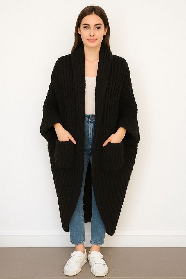 Worldclassca Longstrickjacke Worldclassca Oversize Strickjacke Lang Cardigan Strickmantel Pullover Neue Kollektion - Stilvolle und gemütliche Strickmode für Damen von Worldclassca