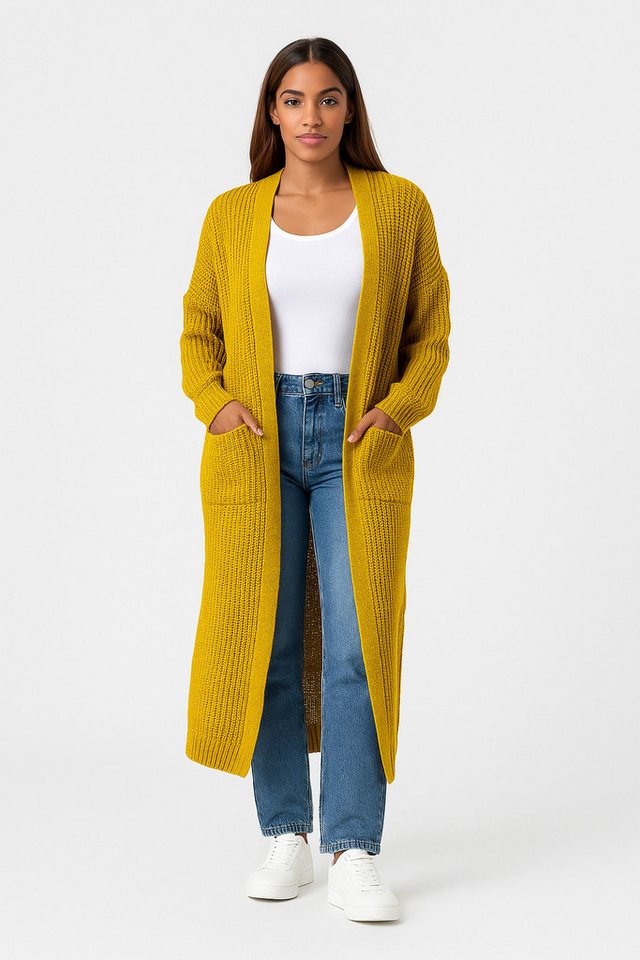 Worldclassca Longstrickjacke Worldclassca Strickjacke Cardigan Strickmantel Winter Pullover lang von Worldclassca