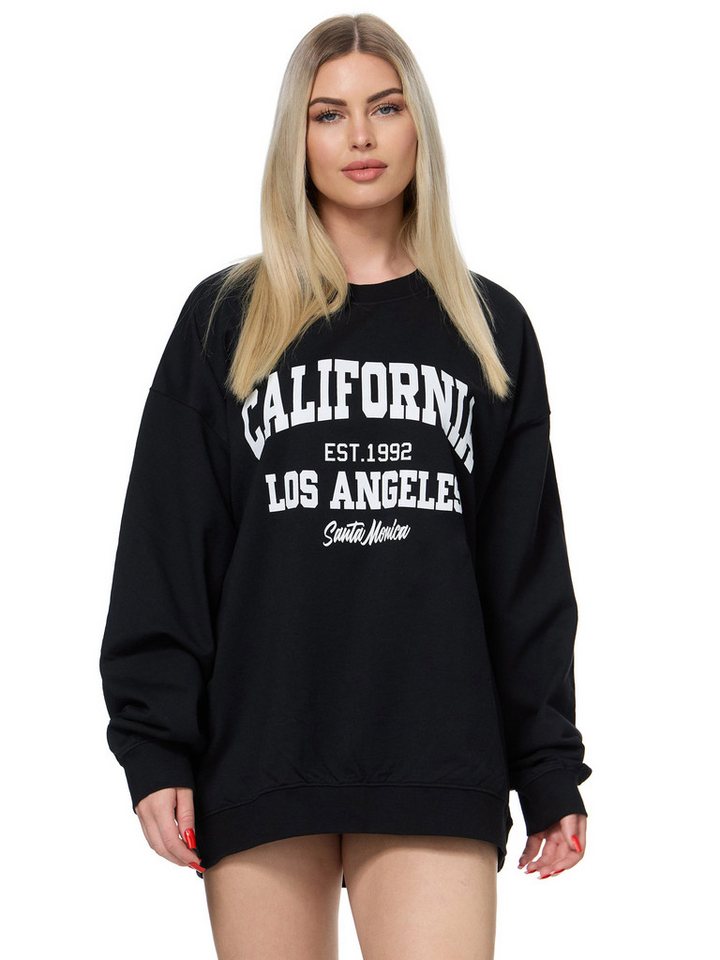 Worldclassca Longsweatshirt Worldclassca Oversized Sweatshirt CALIFORNIA Print Langarm Pullover von Worldclassca