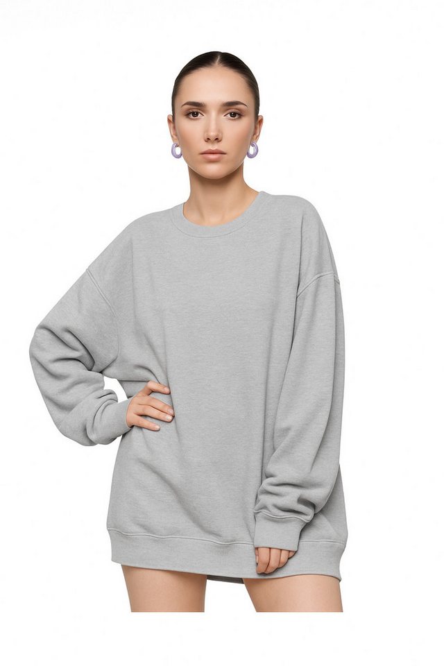 Worldclassca Longsweatshirt Worldclassca Oversized Sweatshirt Einfarbig Uni Langarmshirt Pullover von Worldclassca