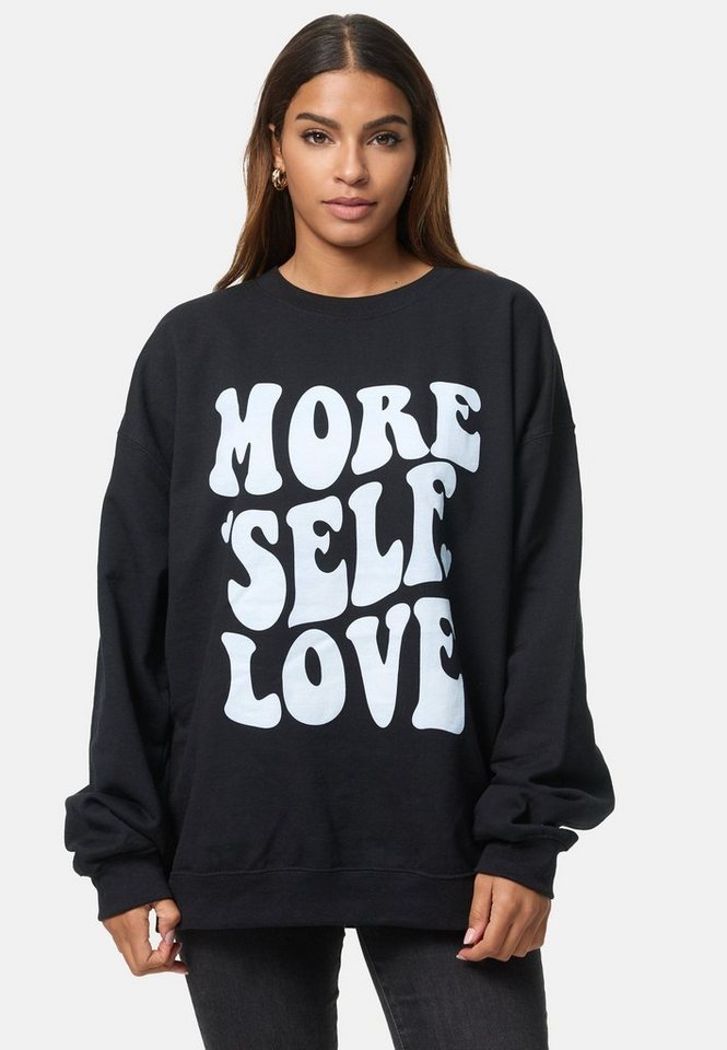 Worldclassca Longsweatshirt Worldclassca Oversized Sweatshirt Love Print Langarmshirt Pullover von Worldclassca