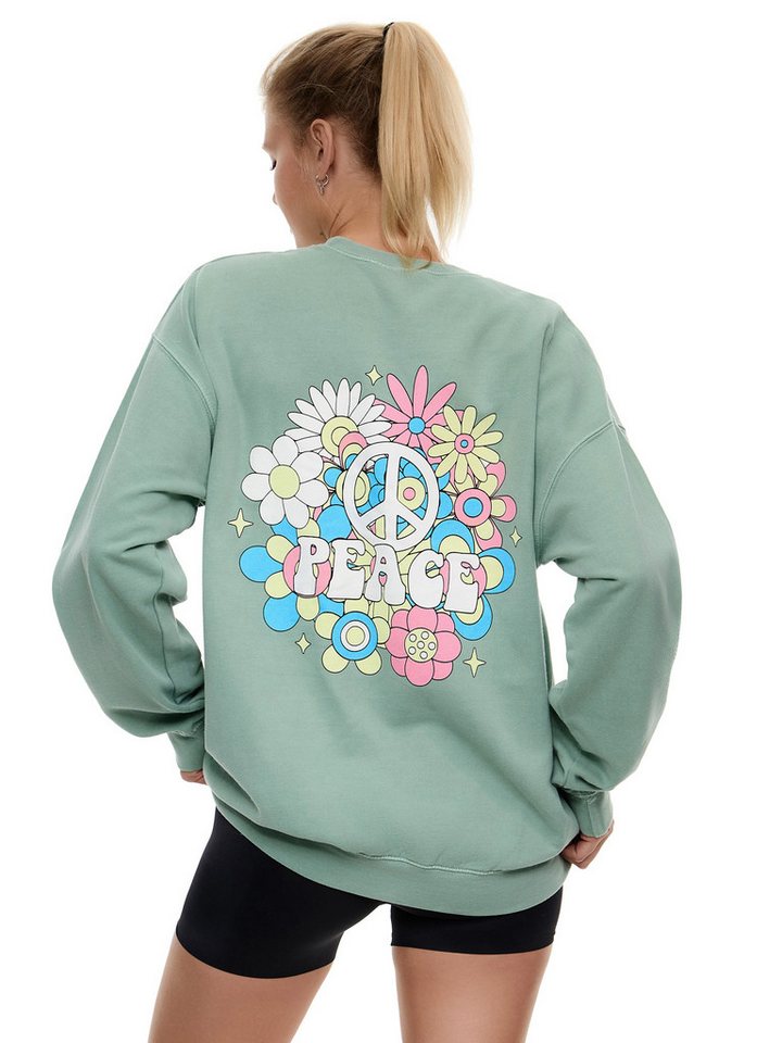 Worldclassca Longsweatshirt Worldclassca Oversized Sweatshirt PEACE Print Langarm Oberteil Pullove Worldclassca Longsweatshirt Worldclassca Oversized Sweatshirt PEACE Print Langarm Oberteil Pullove von Worldclassca