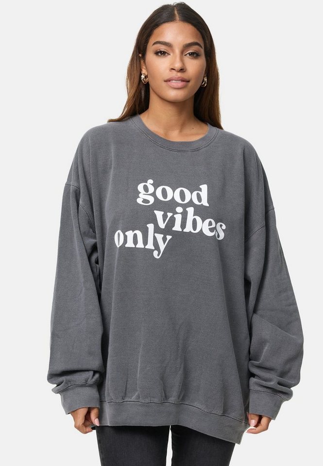 Worldclassca Longsweatshirt Worldclassca Oversized Sweatshirt mit Print Langarmshirt Pullover von Worldclassca