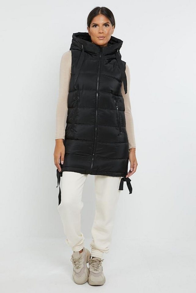 Worldclassca Longweste Worldclassca STEPPWESTE LANG KAPUZE OUTDOOR ÄRMELLOS ÜBERGANGSJACKE von Worldclassca