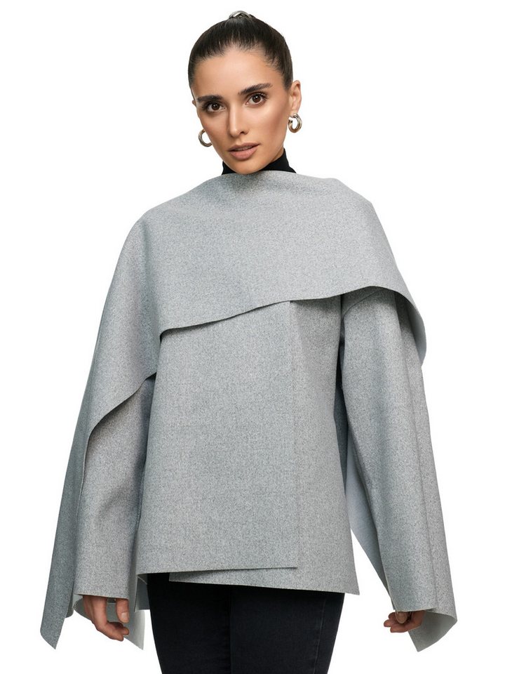 Worldclassca Poncho Worldclassca Poncho Crop Jacke Elegant Umhang Oberteil Übergangsjacke Neue Kollektion - Stilvolle und gemütliche Mode für Damen von Worldclassca