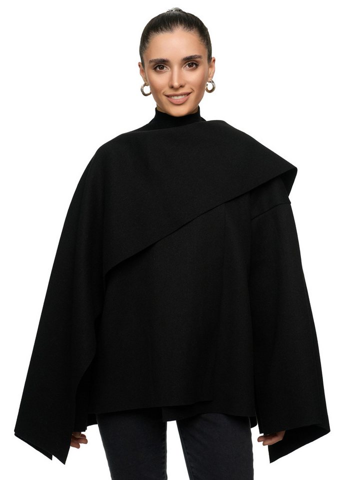 Worldclassca Poncho Worldclassca Poncho Crop Jacke Elegant Umhang Oberteil Übergangsjacke Neue Kollektion - Stilvolle und gemütliche Mode für Damen von Worldclassca