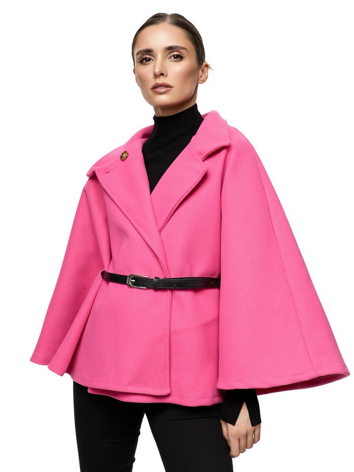 Worldclassca Poncho Worldclassca Poncho Crop Jacke Elegant Umhang Rollkragen mit Gürtel Neue Kollektion - Stilvolle und gemütliche Mode für Damen von Worldclassca