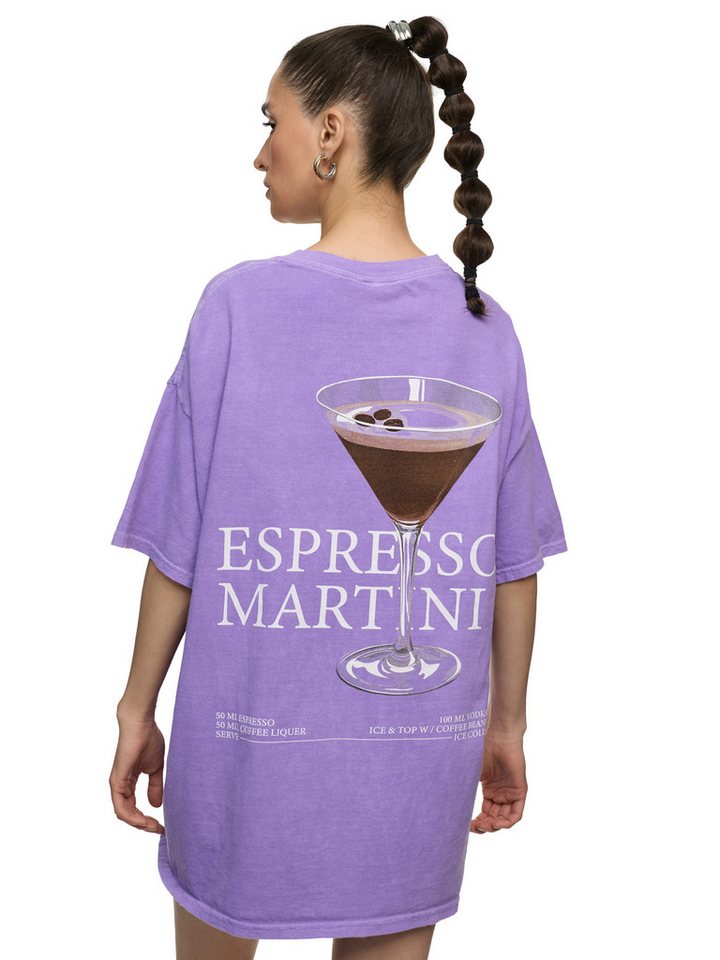 Worldclassca Print-Shirt Worldclassca Oversized Print ESPRESSO MARTINI T-Shirt Sommer Oberteil Print - ESPRESSO MARTINI von Worldclassca