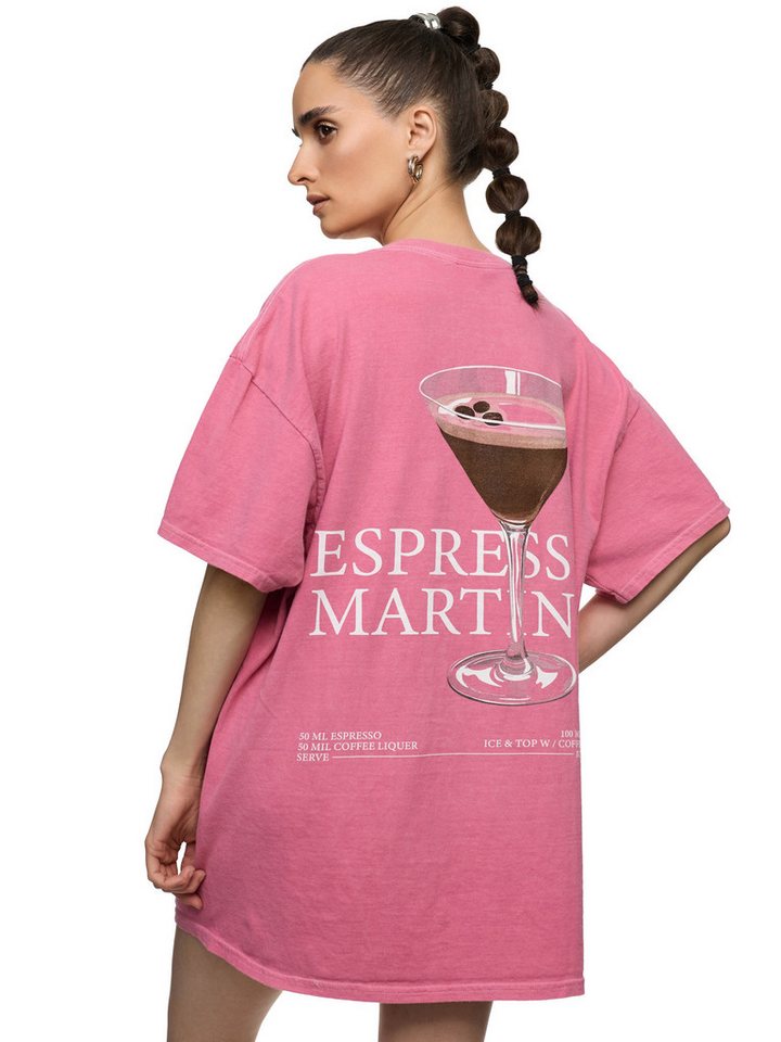 Worldclassca Print-Shirt Worldclassca Oversized Print ESPRESSO MARTINI T-Shirt Sommer Oberteil Print - ESPRESSO MARTINI von Worldclassca
