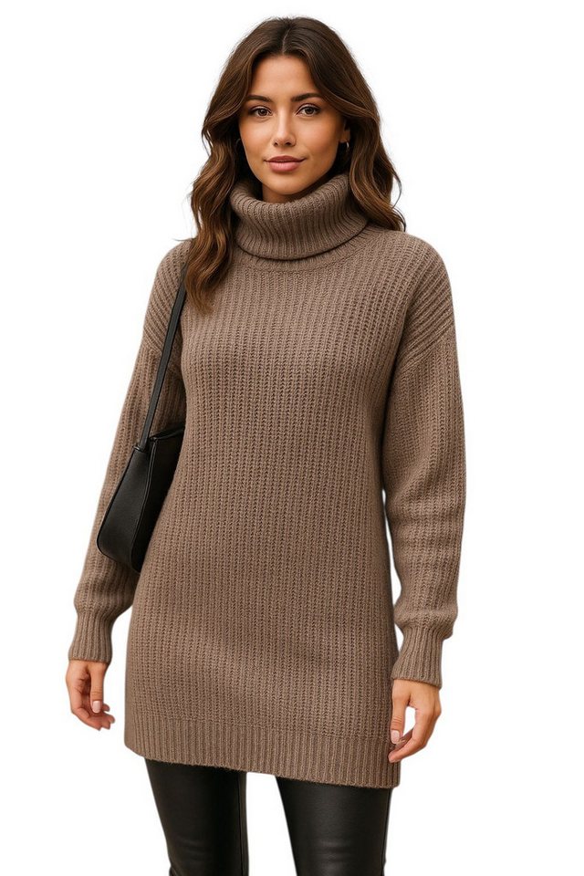 Worldclassca Rollkragenpullover WORLDCLASSCA Damen Rollkragen Pullover Lang Oversize Winter Fashion Neue Kollektion - Stilvolle und gemütliche Strickmode für Damen von Worldclassca