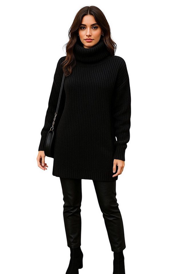 Worldclassca Rollkragenpullover WORLDCLASSCA Damen Rollkragen Pullover Lang Oversize Winter Fashion Neue Kollektion - Stilvolle und gemütliche Strickmode für Damen von Worldclassca
