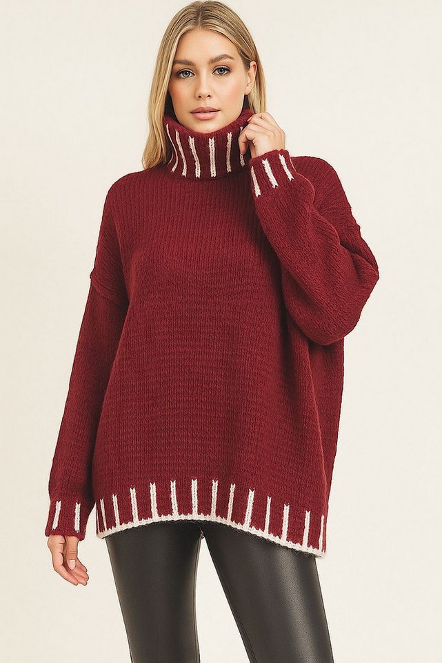 Worldclassca Rollkragenpullover WORLDCLASSCA Damen Rollkragen Pullover Oversize Lang Winter Fashion Neue Kollektion - Stilvolle und gemütliche Strickmode für Damen von Worldclassca