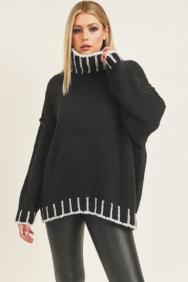 Worldclassca Rollkragenpullover WORLDCLASSCA Damen Rollkragen Pullover Oversize Lang Winter Fashion Neue Kollektion - Stilvolle und gemütliche Strickmode für Damen von Worldclassca