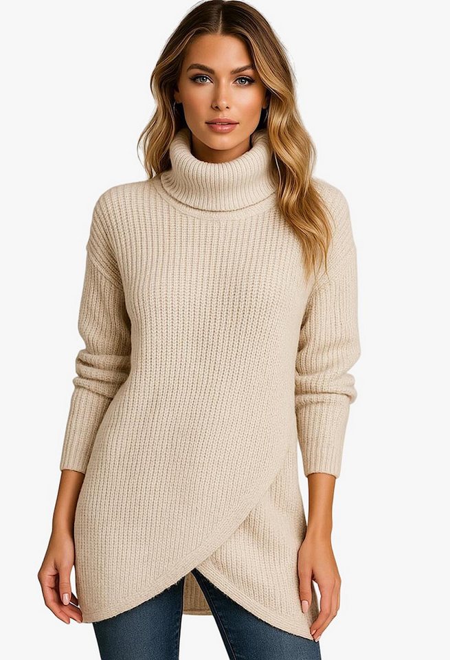 Worldclassca Rollkragenpullover WORLDCLASSCA Strick Rollkragen Pullover Lang Winter Fashion Neue Kollektion - Stilvolle und gemütliche Strickmode für Damen von Worldclassca