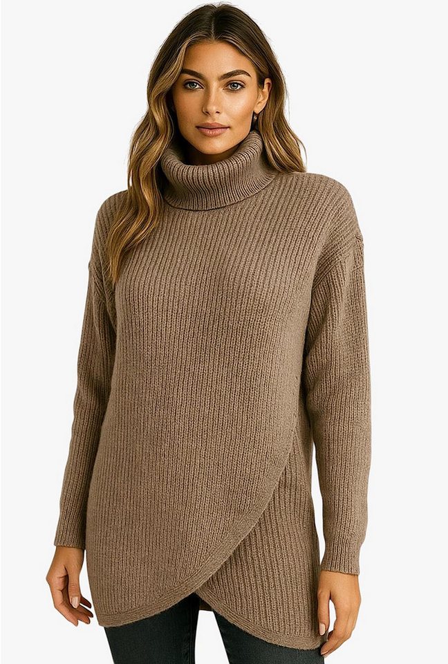 Worldclassca Rollkragenpullover WORLDCLASSCA Strick Rollkragen Pullover Lang Winter Fashion Neue Kollektion - Stilvolle und gemütliche Strickmode für Damen von Worldclassca