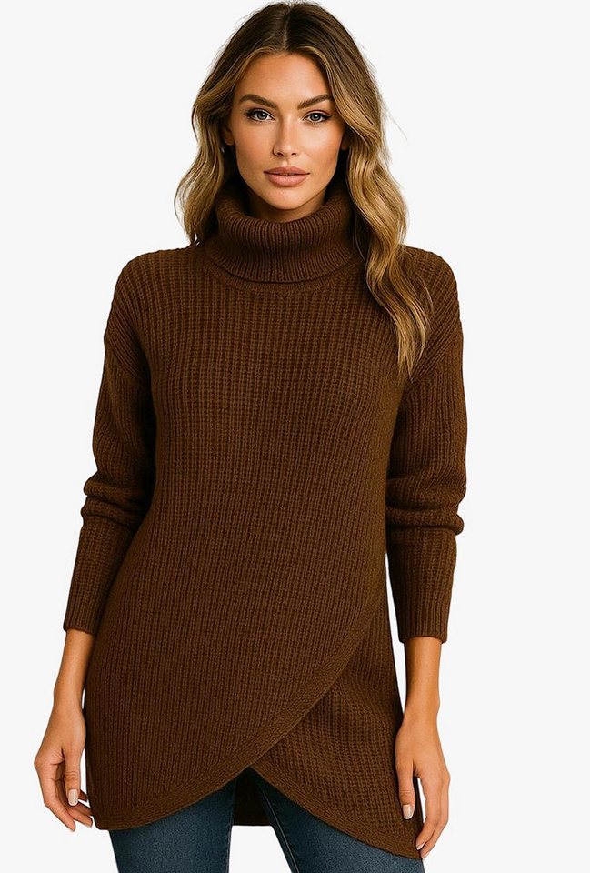 Worldclassca Rollkragenpullover WORLDCLASSCA Strick Rollkragen Pullover Lang Winter Fashion Neue Kollektion - Stilvolle und gemütliche Strickmode für Damen von Worldclassca