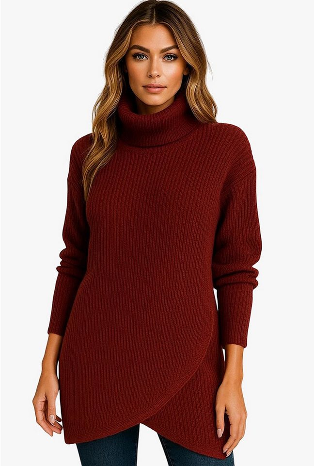 Worldclassca Rollkragenpullover WORLDCLASSCA Strick Rollkragen Pullover Lang Winter Fashion Neue Kollektion - Stilvolle und gemütliche Strickmode für Damen von Worldclassca