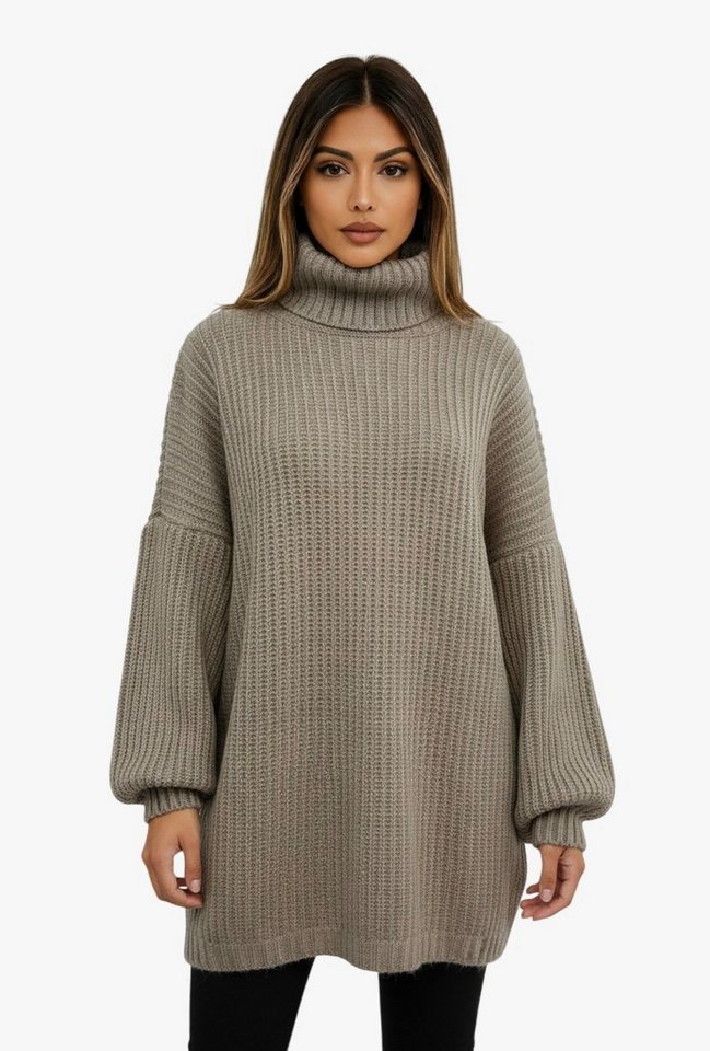 Worldclassca Rollkragenpullover WORLDCLASSCA Rollkragen Strick Oversize Pullover Uni Lang Neue Kollektion - Stilvolle und gemütliche Strickmode für Damen von Worldclassca