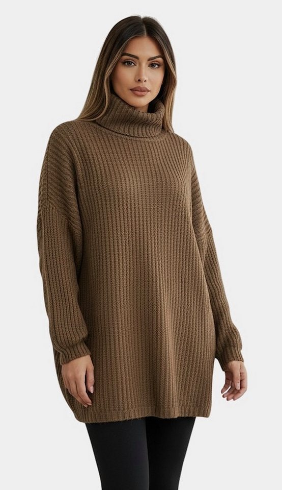 Worldclassca Rollkragenpullover WORLDCLASSCA Rollkragen Strick Oversize Pullover Uni Lang Neue Kollektion - Stilvolle und gemütliche Strickmode für Damen von Worldclassca