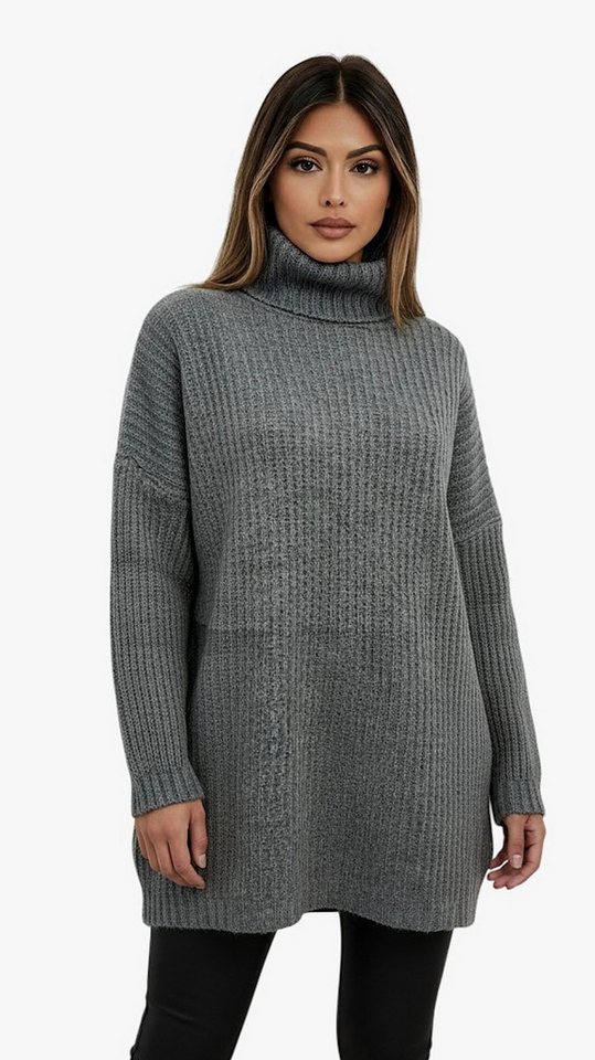 Worldclassca Rollkragenpullover WORLDCLASSCA Rollkragen Strick Oversize Pullover Uni Lang Neue Kollektion - Stilvolle und gemütliche Strickmode für Damen von Worldclassca