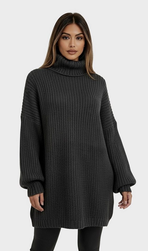Worldclassca Rollkragenpullover WORLDCLASSCA Rollkragen Strick Oversize Pullover Uni Lang Neue Kollektion - Stilvolle und gemütliche Strickmode für Damen von Worldclassca
