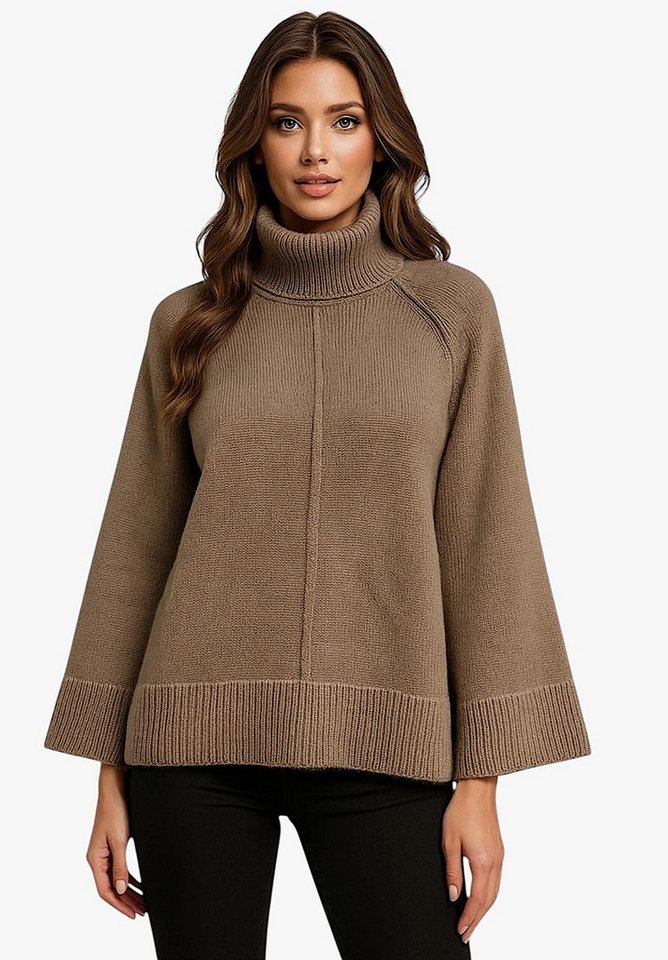 Worldclassca Rollkragenpullover WORLDCLASSCA Strick Rollkragen Pullover Lang Winter Pulli Fashion Neue Kollektion - Stilvolle und gemütliche Strickmode für Damen von Worldclassca