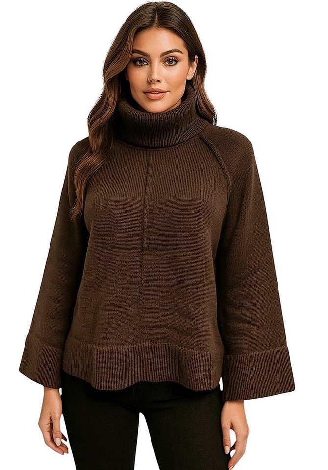 Worldclassca Rollkragenpullover WORLDCLASSCA Strick Rollkragen Pullover Lang Winter Pulli Fashion Neue Kollektion - Stilvolle und gemütliche Strickmode für Damen von Worldclassca