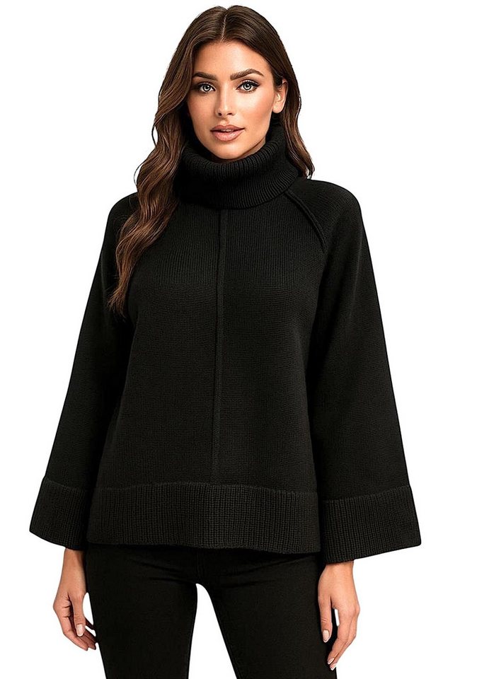 Worldclassca Rollkragenpullover WORLDCLASSCA Strick Rollkragen Pullover Lang Winter Pulli Fashion Neue Kollektion - Stilvolle und gemütliche Strickmode für Damen von Worldclassca