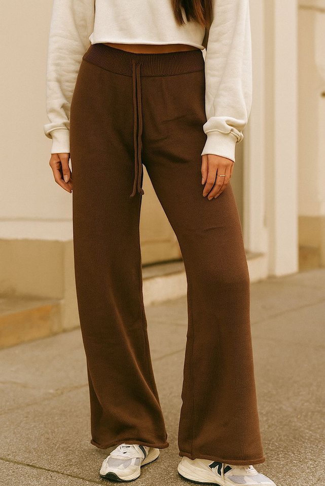 Worldclassca Strickhose WORLDCLASSCA Damen Strick Hose Oversize Jogger Lounge Fashion Neue Kollektion - Stilvolle und gemütliche Strickmode für Damen von Worldclassca