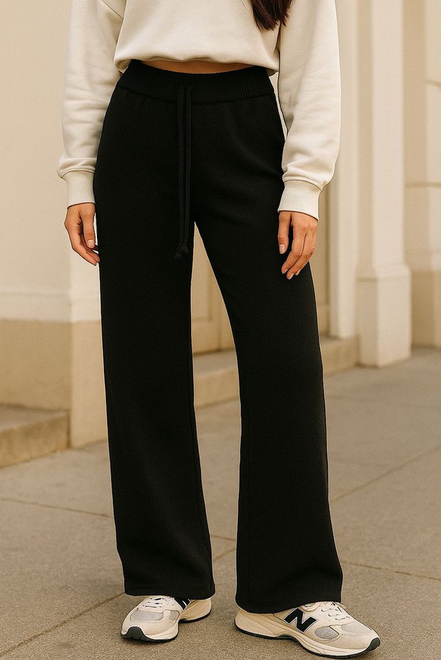 Worldclassca Strickhose WORLDCLASSCA Damen Strick Hose Oversize Jogger Lounge Fashion Neue Kollektion - Stilvolle und gemütliche Strickmode für Damen von Worldclassca