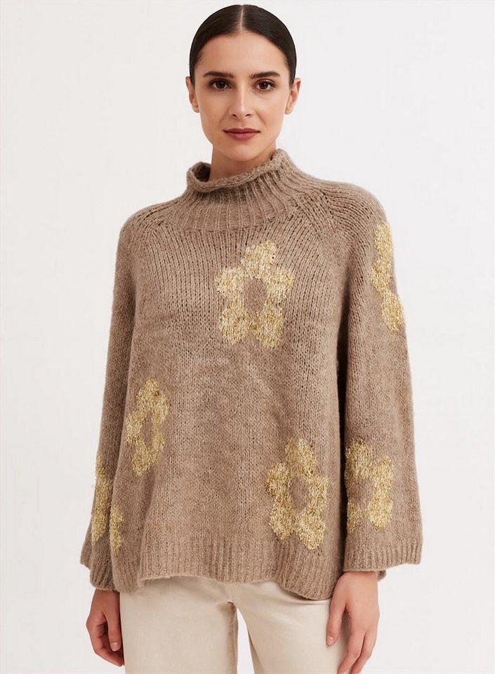 Worldclassca Strickpullover WORLDCLASSCA Damen Strickpulllover Love Herzmuster Flower Winter Neue Kollektion - Stilvolle und gemütliche Strickmode für Damen von Worldclassca
