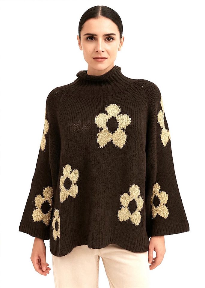 Worldclassca Strickpullover WORLDCLASSCA Damen Strickpulllover Love Herzmuster Flower Winter Neue Kollektion - Stilvolle und gemütliche Strickmode für Damen von Worldclassca