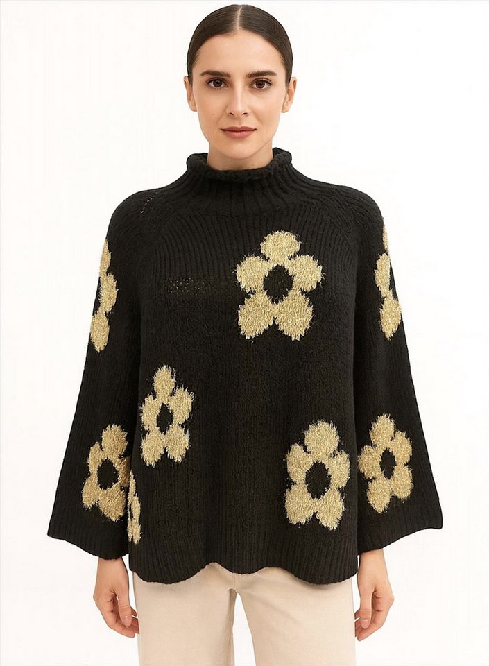 Worldclassca Strickpullover WORLDCLASSCA Damen Strickpulllover Love Herzmuster Flower Winter Neue Kollektion - Stilvolle und gemütliche Strickmode für Damen von Worldclassca