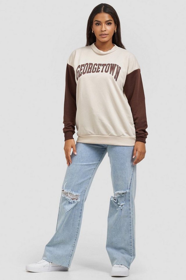 Worldclassca Sweatshirt Worldclassca Damen Mädchen Oversized Sweatshirt Lounge Homewear von Worldclassca