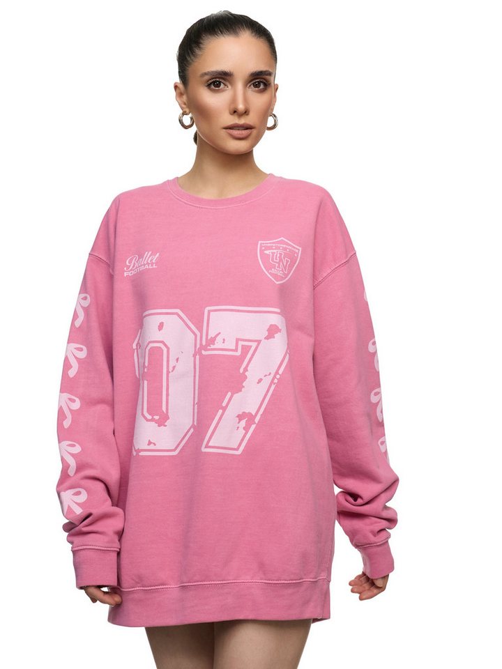 Worldclassca Sweatshirt Worldclassca Oversized Sweatshirt 07 BALLET Print Langarm Pullover PRINT - 07 BALLET FOOTBALL - von Worldclassca