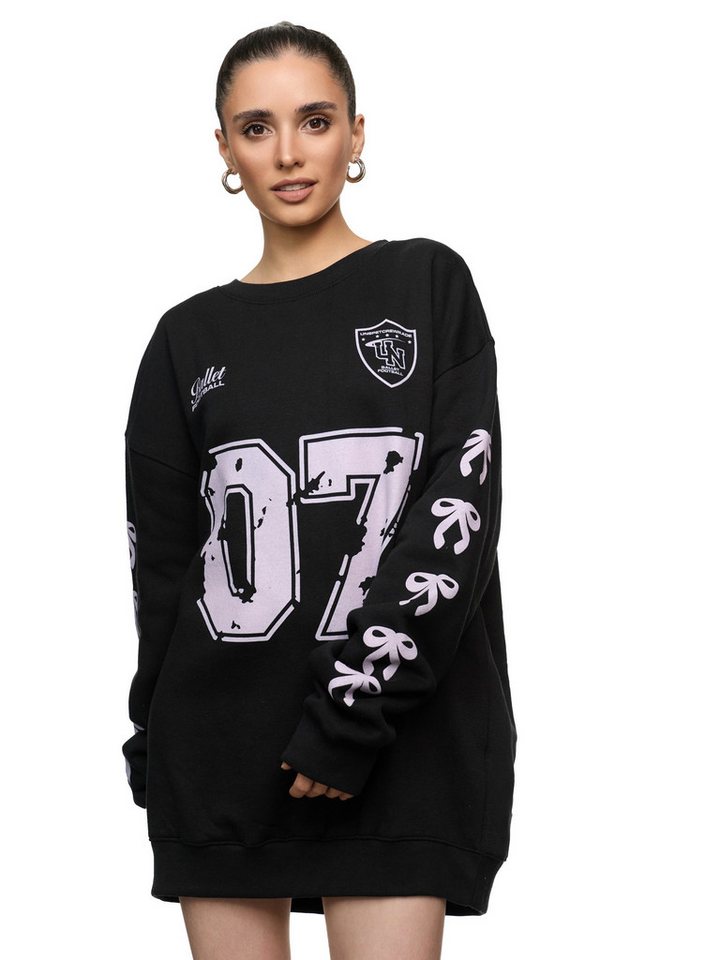 Worldclassca Sweatshirt Worldclassca Oversized Sweatshirt 07 BALLET Print Langarm Pullover PRINT - 07 BALLET FOOTBALL - von Worldclassca