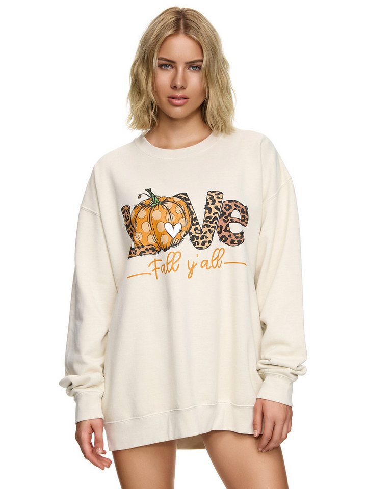 Worldclassca Sweatshirt Worldclassca Oversized Sweatshirt LOVE Print Langarm Pullover Neu von Worldclassca