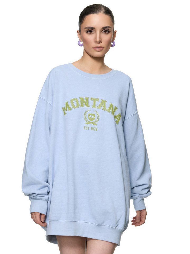 Worldclassca Sweatshirt Worldclassca Oversized Sweatshirt MONTANA Print Langarm Pullover PRINT - MONTANA Worldclassca Sweatshirt Worldclassca Oversized Sweatshirt MONTANA Print Langarm Pullover PRINT - MONTANA von Worldclassca