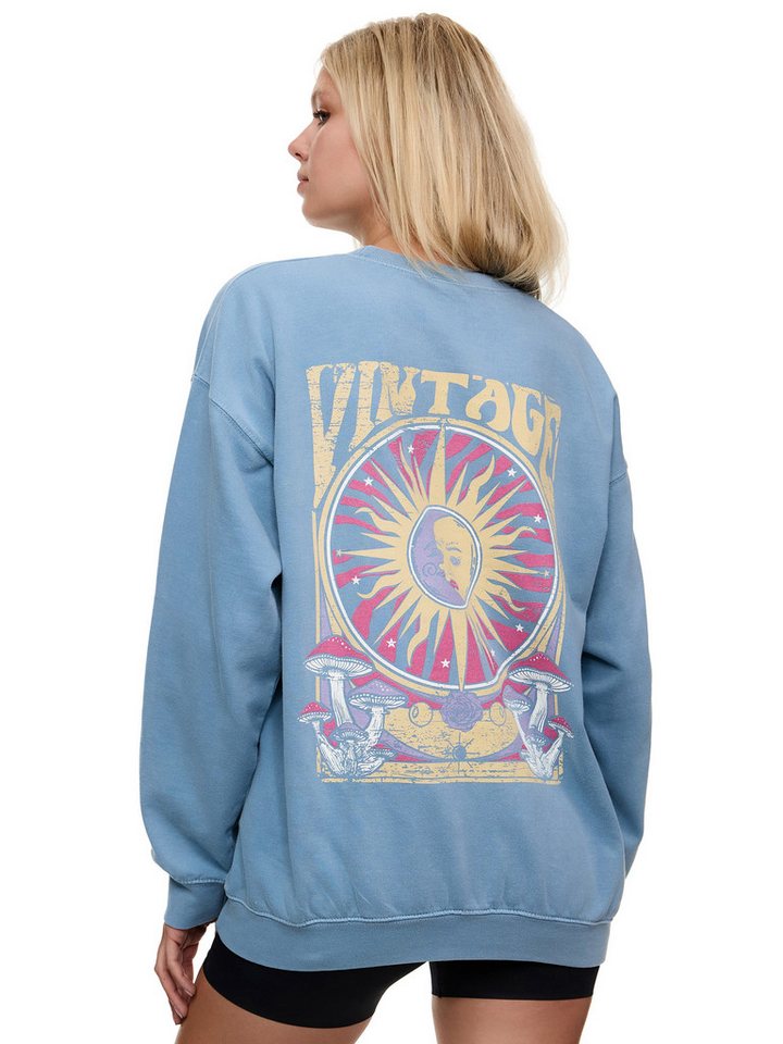 Worldclassca Sweatshirt Worldclassca Oversized Sweatshirt VINTAGE Print Langarm Pullover von Worldclassca